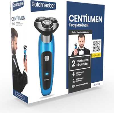 GoldMaster Centilmen Esnek Oynar Başlıklı Led Ekranlı IPX6 Islak Kuru Su Geçirmez Tıraş Makinesi KEA-KSBK-GOLD-0013